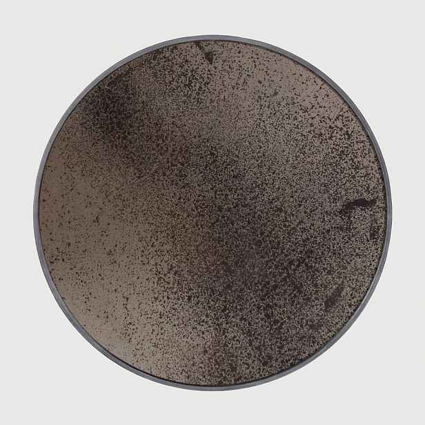 Nástěnné zrcadlo Aged - Bronz - dřevěný rám - středně staré - kulaté - Ethnicraft