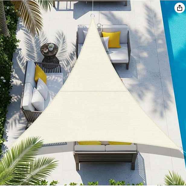 Sluneční plachta Axt Shade 3.5x3.5x3.5 m antracit Uv ochrana zahrady