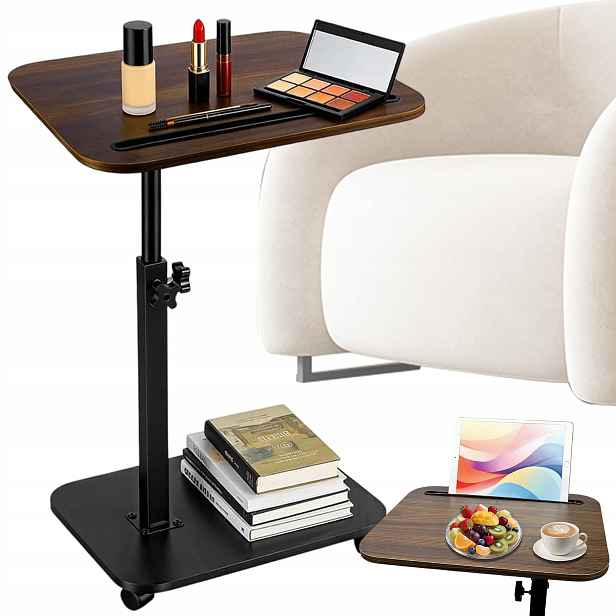 Stolek Pod Notebook Stojan Na Postel Mobilní Snídaňový Stojan 46-82 CM