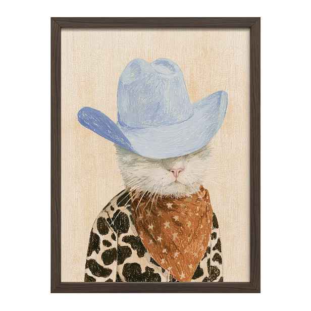 Tištěný obraz s rámem 30x40 cm Howdy Cat – Styler