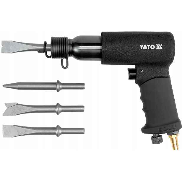 Úderové kladivo Yato YT-0990 Pneumatické 3200 úderů s sekáči 1.5 kg