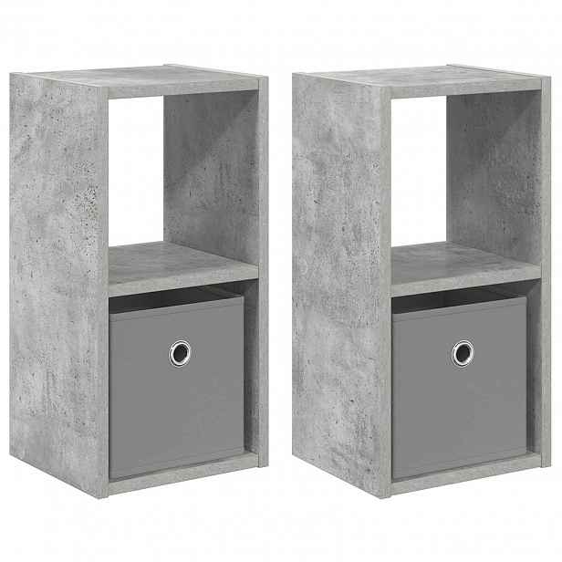 vidaXL Noční stolek 2 ks Betonově šedá 25,5 x 22 x 49,5 cm