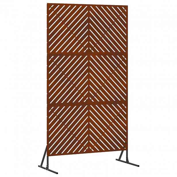 vidaXL Obrazovka pro soukromí 100 x 50 x 180 cm Rezavá
