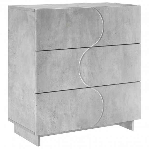 vidaXL příborník Betonově šedá 70 x 38 x 75 cm Technické dřevo