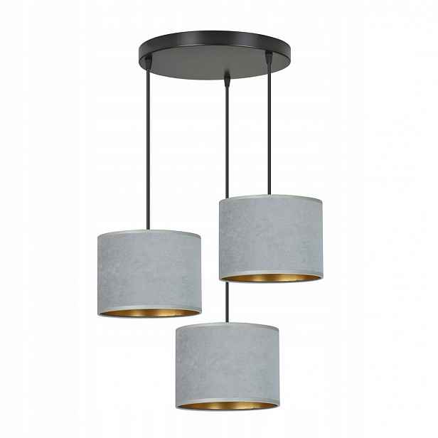 Závěsná lampa Hilde 3 Premium šedá, 3 stínidla, 3x E27