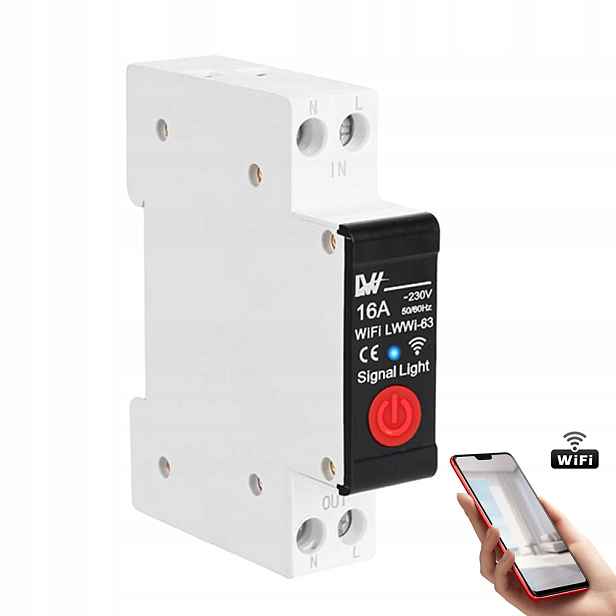 Relé Wifi 16A Smart Vypínač Na Din Lištu Ovladač