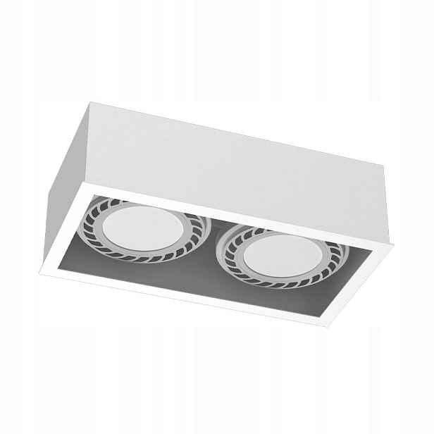 Lampa zapuštěná dvojitá bílá obdélníková spotová pro GU10 Brosline