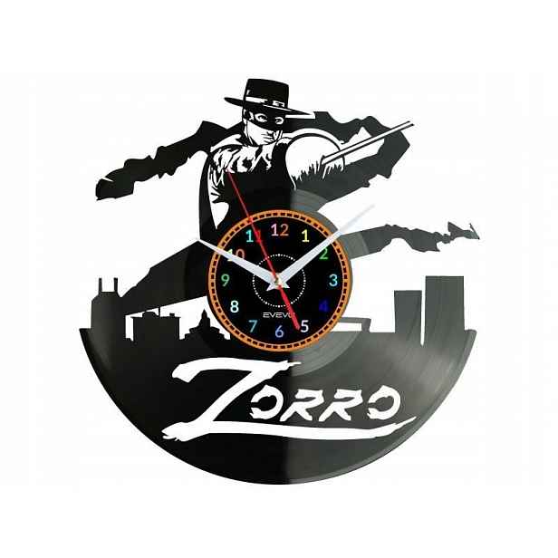 Maska Zorro Nástěnné hodiny Vinylová deska Moderní dekorativní jako Dárek