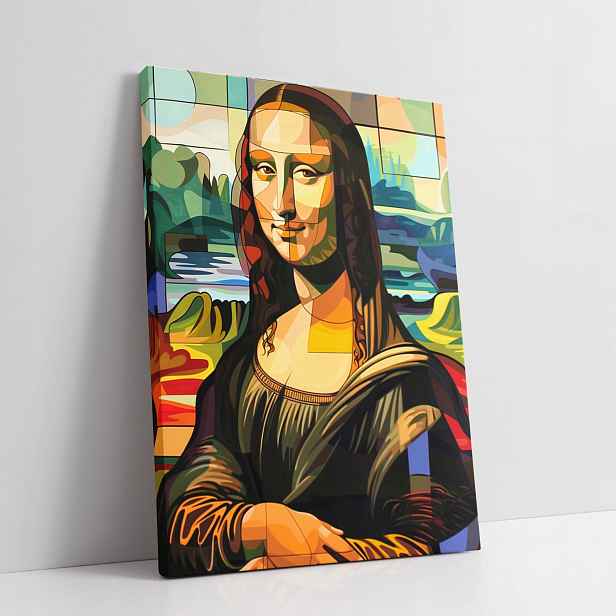 Obraz na plátně Mona Lisa ve stylu Picassa do bytu, obývacího pokoje, 60x80 cm