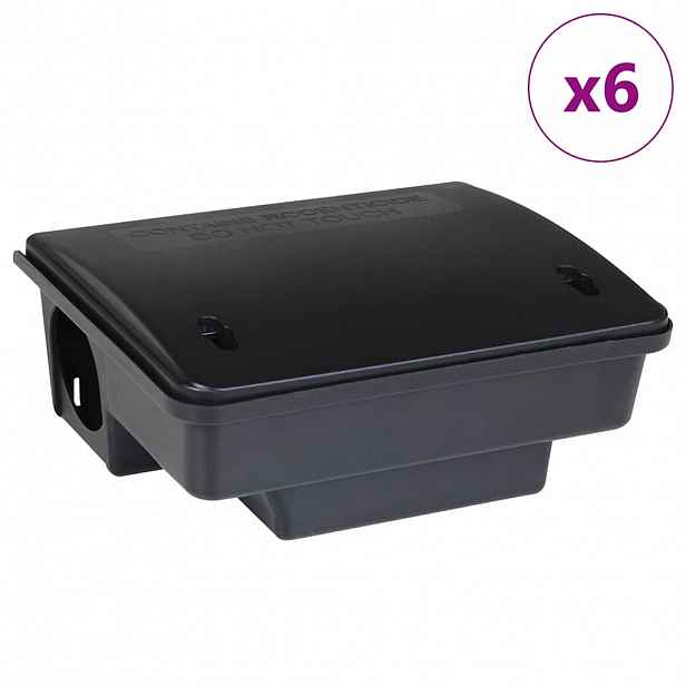 vidaXL pasti na myši 6 ks černé 23x19x9,5 cm