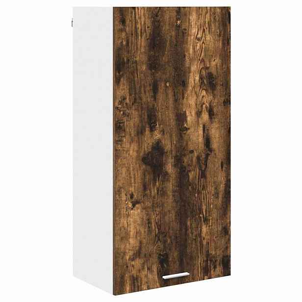 vidaXL Závěsná skříňka Uzený dub a bílá 50 x 31 x 100 cm