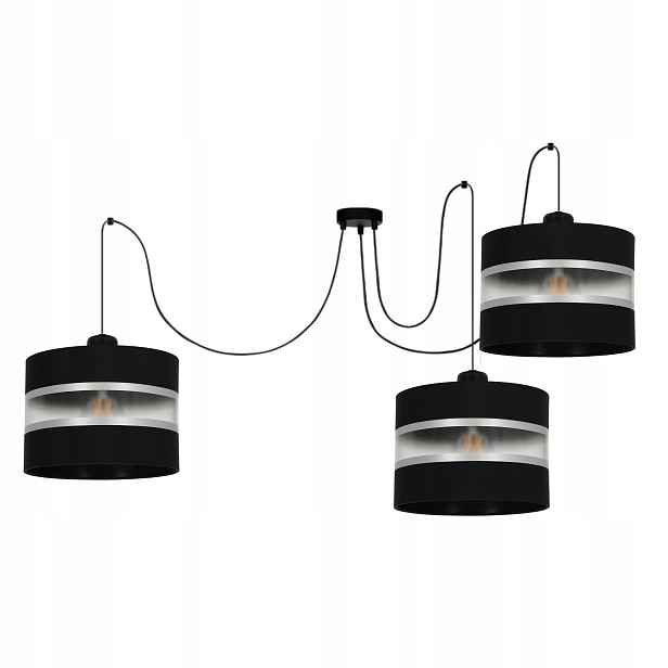 Závěsná Stropní Lampa S Lustrem Pavouk Stříbrná