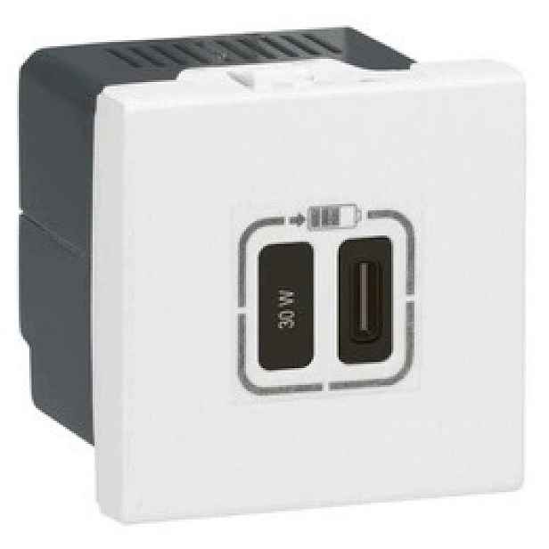 Legrand Mosaic Nabíječka Usb-c 30W Power Delivery Bílá 077585L