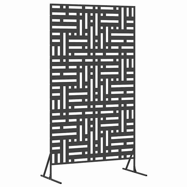 vidaXL Obrazovka pro soukromí 100 x 50 x 180 cm Ocel Černá