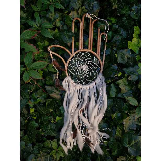 Boho Lapač Snů Ruční práce Nepál Tvar Hamsa