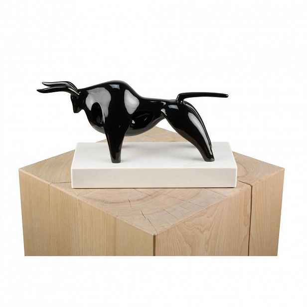 KUNSTLOFT DEKORATIVNÍ SOCHA ČERNÁ, 28/16 CM