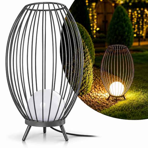 Stojací zahradní lampa Paco Home Auzzurra antracit E27 IP54 57,4 cm
