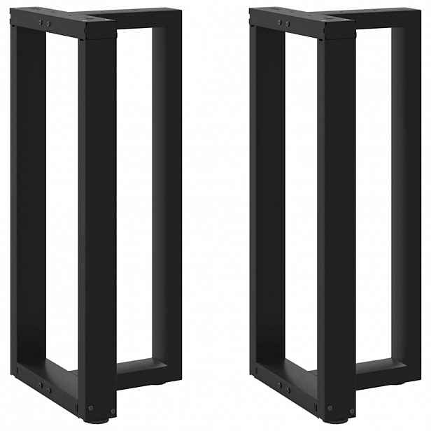 vidaXL Nohy barového stolu ve tvaru T, 2 ks, černé, 50 x 35 x (90-91) cm, ocel