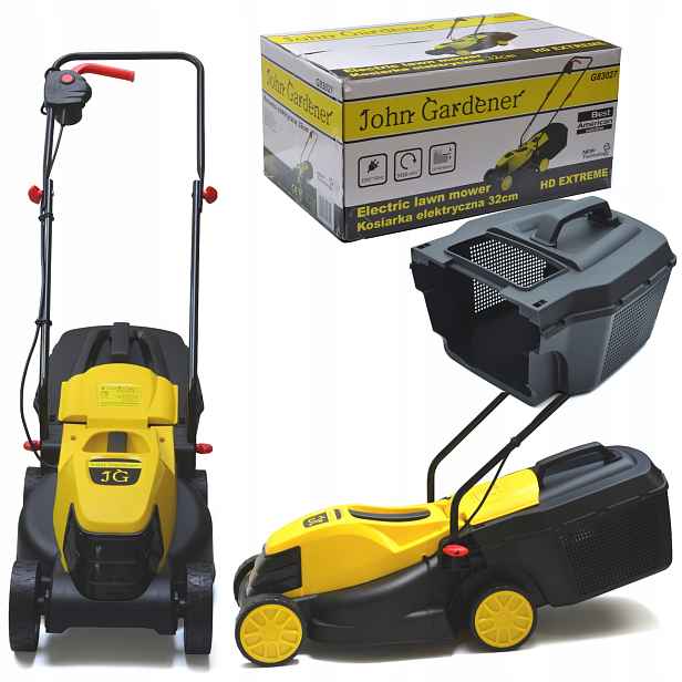 Elektrická Sekačka na trávy 1300 W nůž 32 cm, lehká, 30 l, s regulací