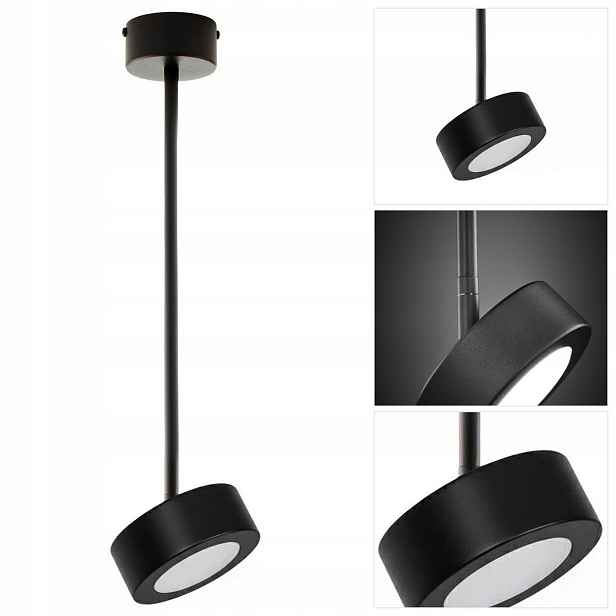 Černá závěsná lampa Bar nastavitelná pro čtení v ložnici Sigma Lighting