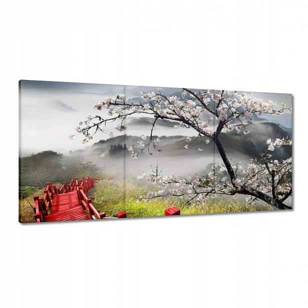 Obrazy 180x90 Červený most v Japonsku