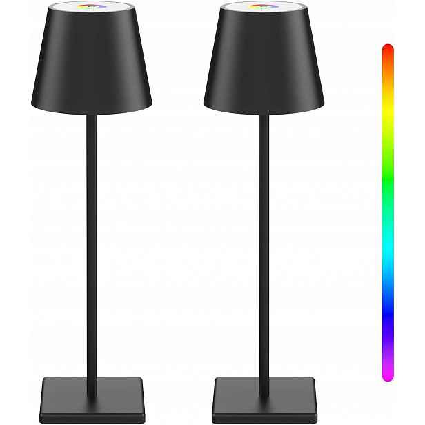 Stolní Led lampa, bezdrátová Rgb Usb-c, 2 ks