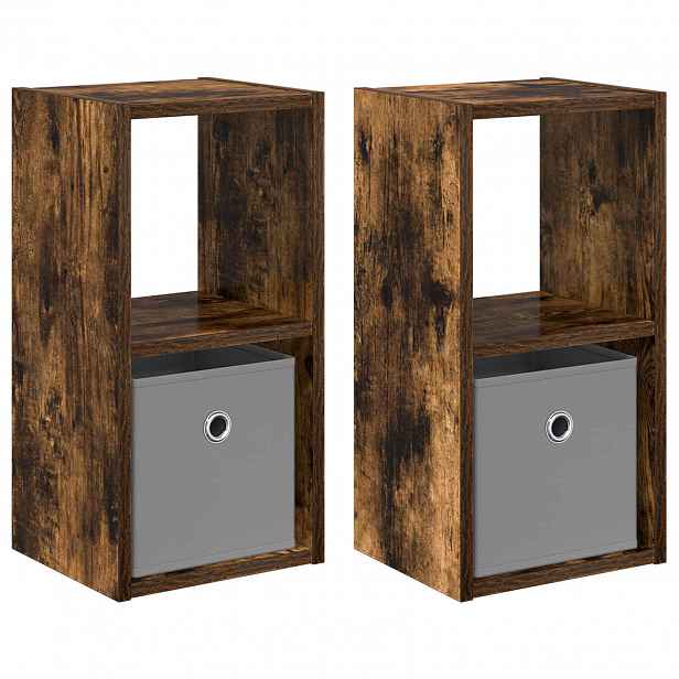 vidaXL Noční stolek 2 ks Kouřový dub 25,5 x 22 x 49,5 cm