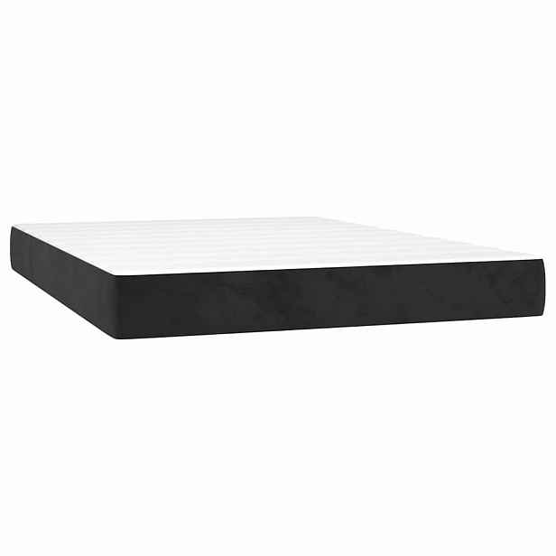 vidaXL Taštičková matrace střední tvrdost černá 140 x 200 x 20 cm samet