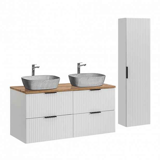 Petits-meubles KOUPELNOVÝ NÁBYTEK 120.8cm Adriel 2er-Set Bílá