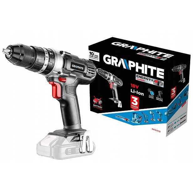 Aku Vrtačka s příklepem Energy+ 18V, Li-lon 58G010 Graph