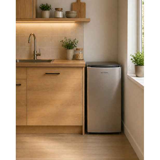 Chladnička BestBerg BBFR-95XS / 84 l / LED osvětlení / stříbrná