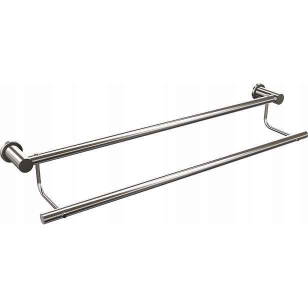 Dvojitý věšák na ručníky reling (tyč) Chrom 60 cm