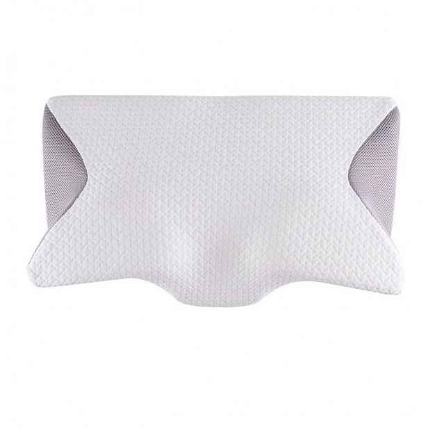 Ergonomický polštář z paměťové pěny bílo-šedá 60 x 35 cm