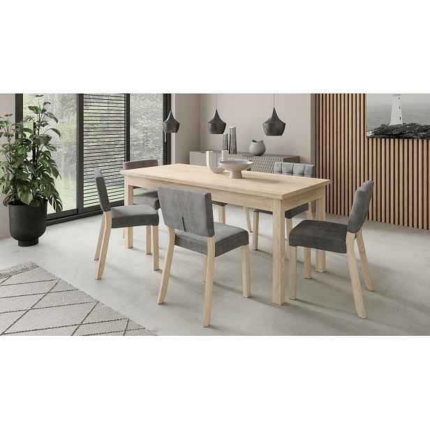 Jídelní stůl pro 6 osob 140x80 cm CADLA 10 - dub sonoma