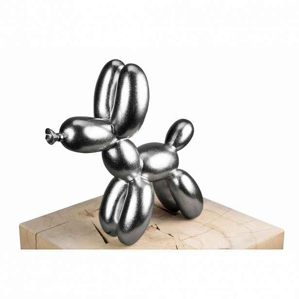 KUNSTLOFT DEKORATIVNÍ SOCHA STŘÍBRNÁ, 28/26 CM