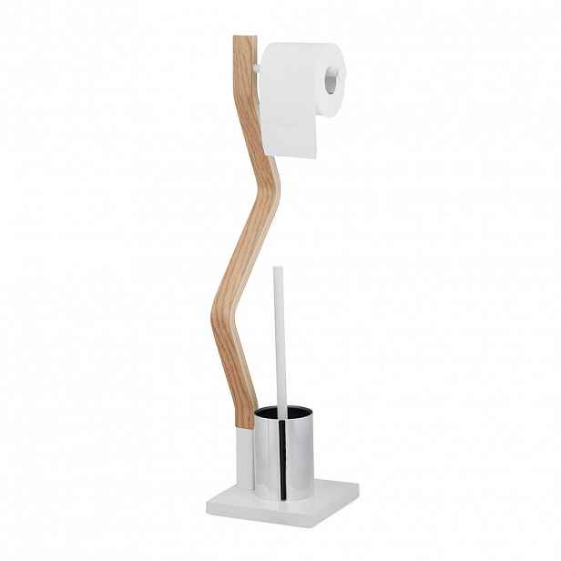 Relaxdays WC-SOUPRAVA Bílá přírodní stojící 75 cm