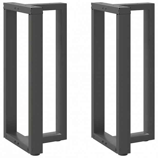 vidaXL Nohy barového stolu ve tvaru T, 2 ks, antracitové, 50 x 35 x (90-91) cm, ocel