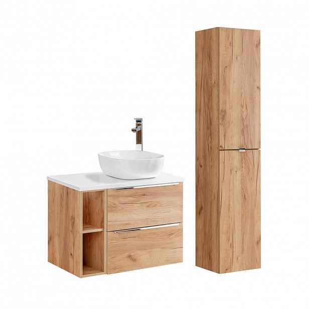 Petits-meubles KOUPELNOVÝ NÁBYTEK 80.4cm duben 2er-Set Dřevo