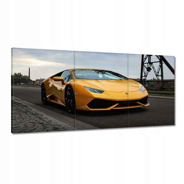 Obrazy 180x90 Žlutý sportovní automobil