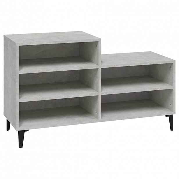 vidaXL Botník betonově šedý 102x36x60 cm kompozitní dřevo