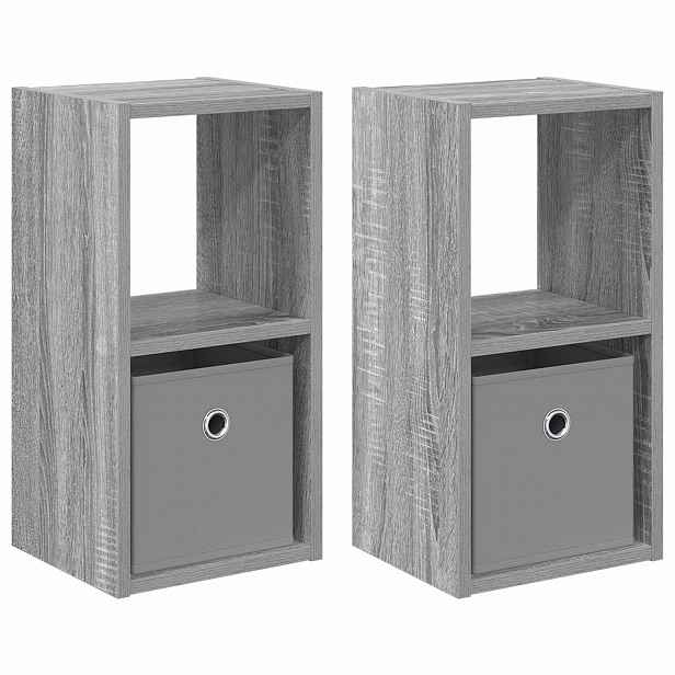 vidaXL Noční stolek 2 ks Šedý Sonoma 25,5 x 22 x 49,5 cm