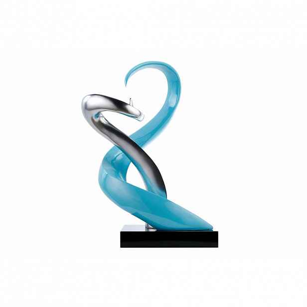 KUNSTLOFT DEKORATIVNÍ SOCHA MODRÁ/STŘÍBRNÁ, 45/63 CM