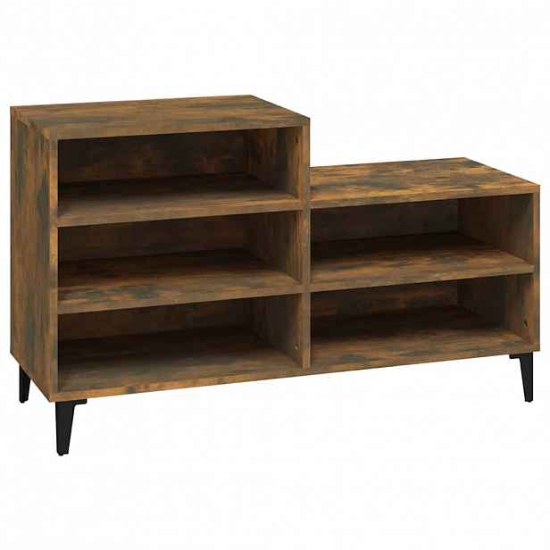 vidaXL Botník kouřový dub 102x36x60 cm kompozitní dřevo