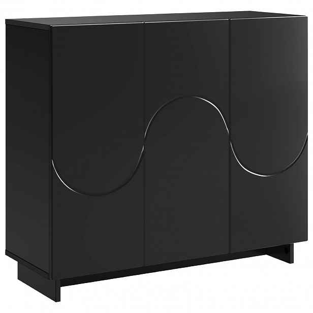 vidaXL Servírovací skříň Černá 85,5 x 31 x 75 cm Kompozitní dřevo