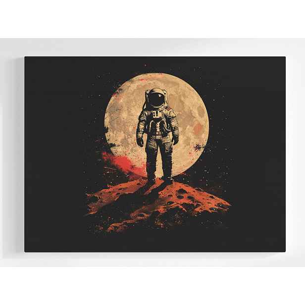 Plakát Astronaut Vesmír Měsíc Retro Vintage 100x75