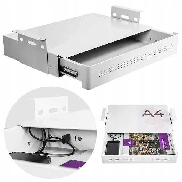 Šuplík s Usb 78x30 cm Spacetronik Police bílá