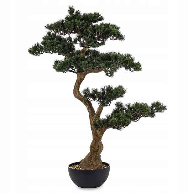 Zelená umělá rostlina Bonsai černý květináč – dokonalá harmonie a styl