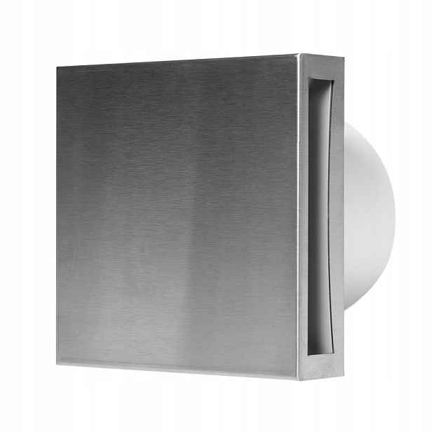 Koupelnový ventilátor, 150 mm – nerezová ocel, časovač, senzor vlhkosti