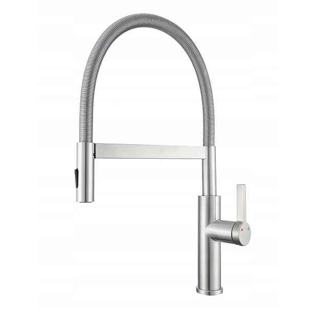 Kuchyňský Kohout S Vytahovací Sprškou Inox Kartáčovaný 360° 530 MM