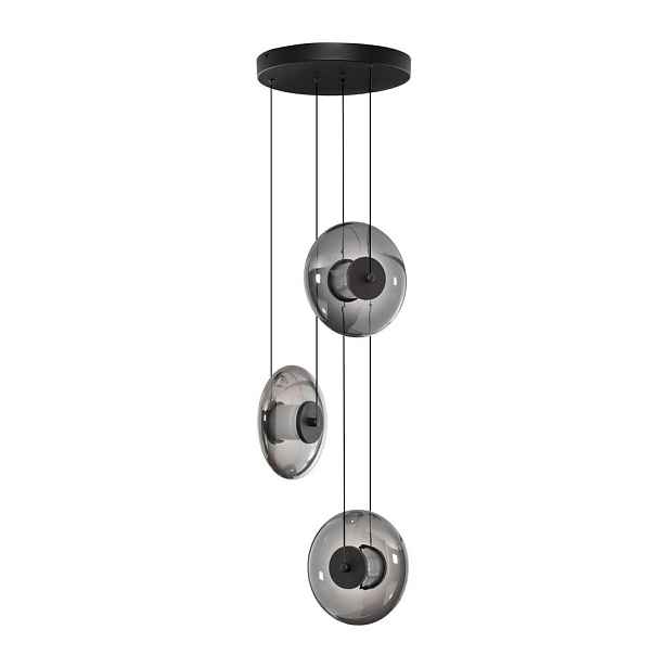 Matně černé skleněné LED stmívatelné závěsné svítidlo ø 35 cm Ballet – Nova Luce